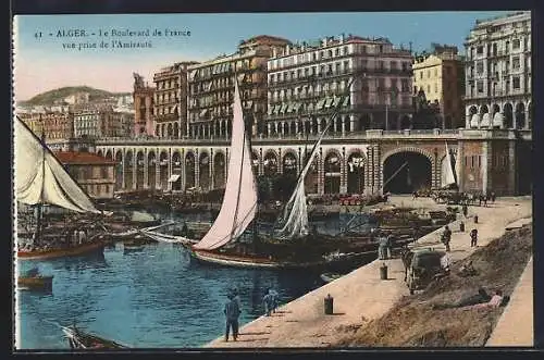 AK Alger, Le Boulevard de France vue prise de l`Amirauté
