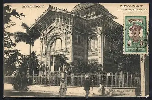 AK Fort-de-France, La Bibliothèque Schoelcher