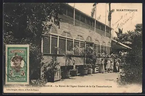 AK Fort-de-France, La Maison de l`Agent Général de la Cie Transatlantique