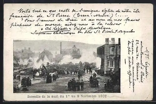 AK St. Pierre, Incendie 1902