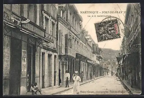 AK Fort-de-France, La Rue Saint-Louis