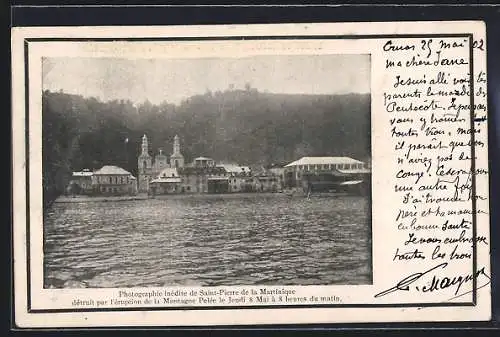 AK Saint-Pierre de la Martinique, Avant l`eruption de la Montagne Pelée