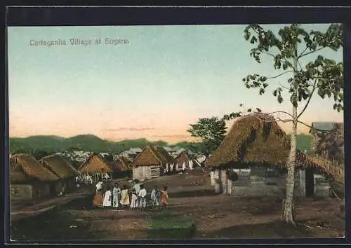 AK Cartagenita, Village at Empire with native children