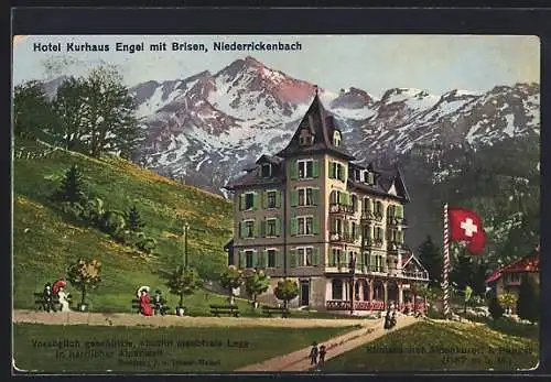 AK Niederrickenbach, Hotel Kurhaus Engel mit Brisen