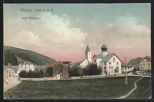 AK Parpan, Hotel Stätzerhorn und Kirche