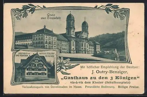 AK Einsiedeln, Gasthaus zu den 3 Königen, Kloster