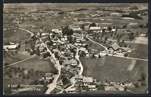 AK Heitenried / Frbg., Ortsansicht vom Flugzeug aus