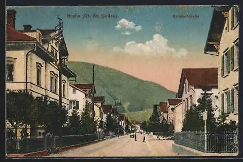 AK Buchs / St. Gallen, Blick in die Bahnhofstrasse