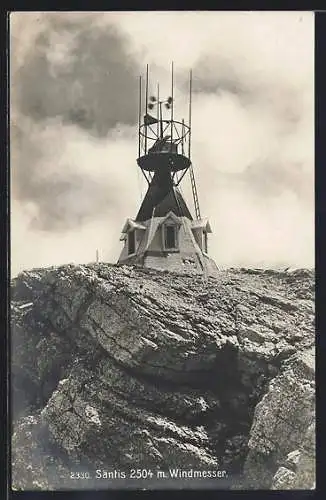 AK Säntis, Windmesser auf dem Gipfel