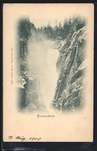 AK Guttannen, Handeckfall, Schlucht mit Wasserfall