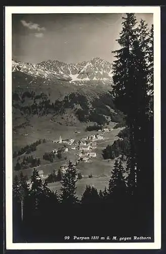 AK Parpan, Ortsansicht gegen Rothorn