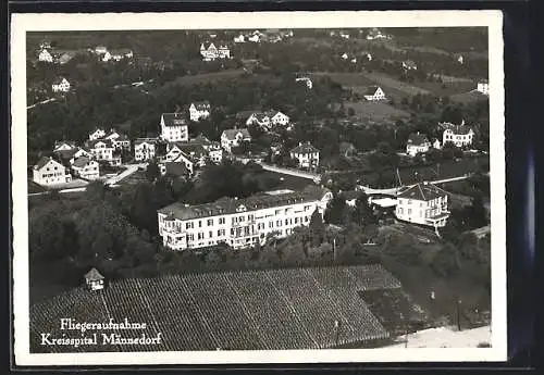 AK Männedorf, Fliegeraufnahme des Kreisspitals