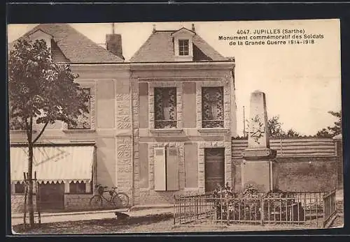 AK Jupilles, Monument commémoratif des soldats de la Grande Guerre 1914-1918