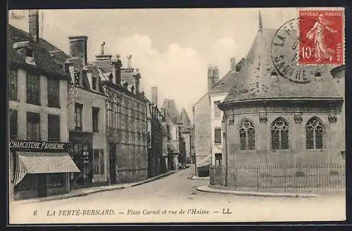 AK La Ferté-Bernard, Place Carnot et rue de l`Usine