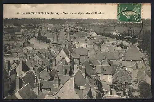 AK La Ferté-Bernard, Vue panoramique prise du Clocher