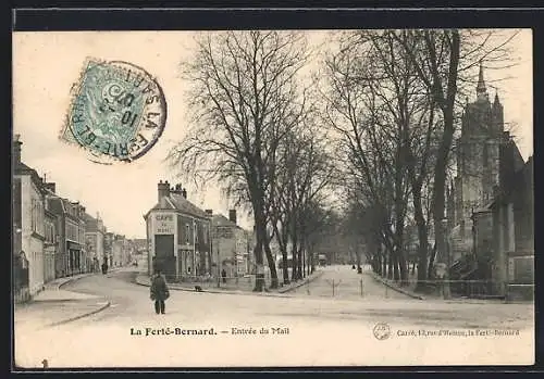 AK La Ferté-Bernard, Entrée du Mail