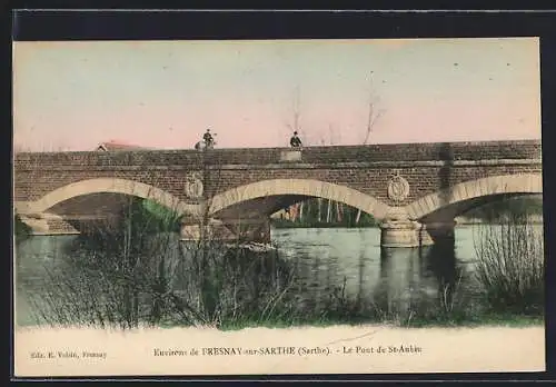 AK Fresnay-sur-Sarthe, Le Pont de St-Aubin