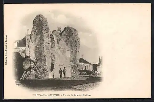 AK Fresnay-sur-Sarthe, Ruines de l`ancien Château