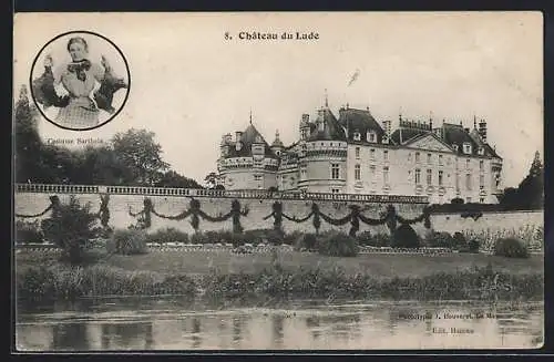 AK Le Lude, Vue du Château et Costumes Sartois