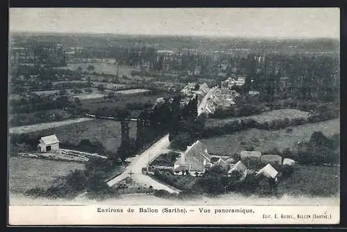 AK Ballon, Vue panoramique du village et des paysages environnants