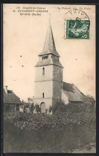 AK Clermont-Créans, Chapelle du Château du XIe siècle, Sarthe