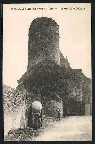 AK Beaumont-sur-Sarthe, Tour du vieux Château