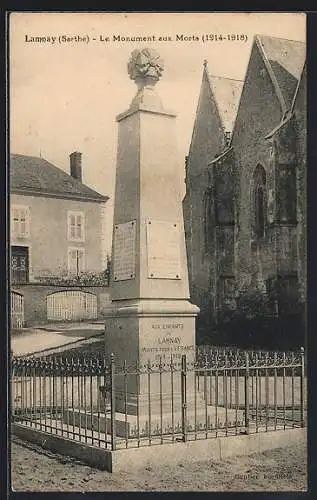 AK Lamnay, Le Monument aux Morts, 1914-1918