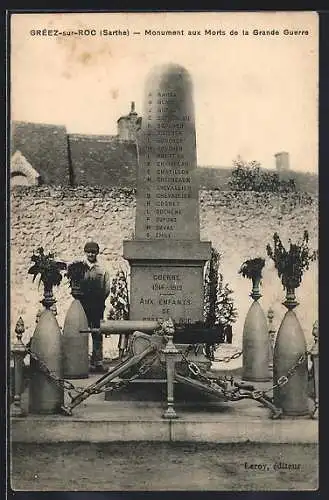 AK Gréez-sur-Roc, Monument aux Morts de la Grande Guerre