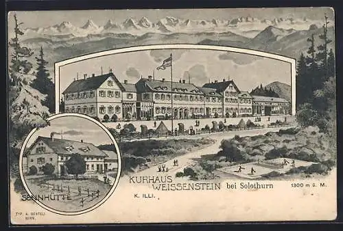 Künstler-AK Solothurn, Kurhaus Weissenstein, Sennhütte