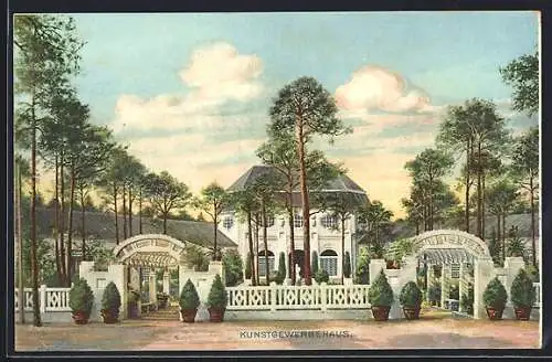 Künstler-AK Nürnberg, Bayerische Jubiläums-Landes-Ausstellung 1906, Kunstgewerbehaus