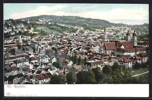 AK St. Gallen, Teilansicht mit Kloster