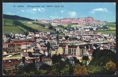 AK St. Gallen, Westquartier mit Säntis