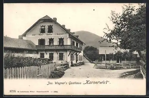AK Muggendorf N.-Oe., Jos. Wagner`s Gasthaus Karnerwirt