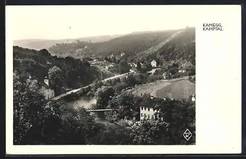 AK Gars am Kamp, Panorama mit Kirche, Kamegg & Kamptal