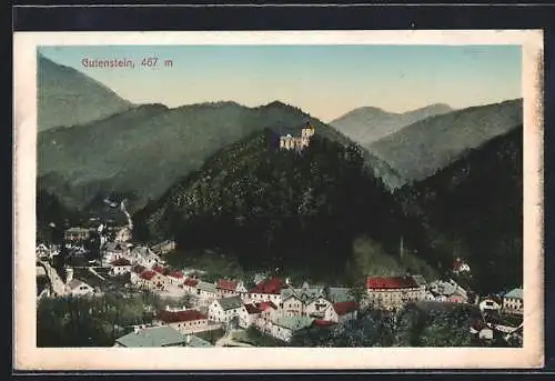 AK Gutenstein, Totalansicht der Ortschaft
