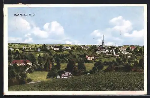 AK Bad Hall /O.-Ö., Teilansicht mit Kirche