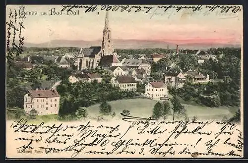 AK Bad-Hall, Teilansicht mit Kirche