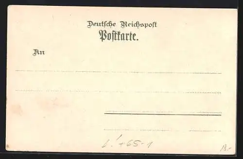 Lithographie Frankfurt a. M., Hauptbahnhof mit Innen- und Aussenansicht