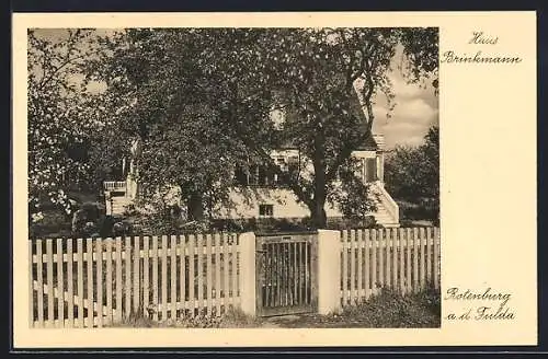 AK Rotenburg a. d. Fulda, Pension Haus Brinkmann mit Garten