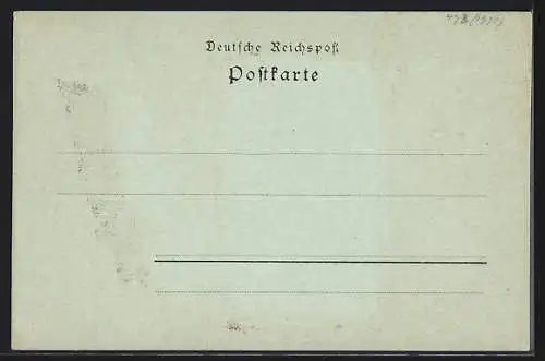 Mondschein-Künstler-AK Helgoland, Insel und Düne im Jahr 1713