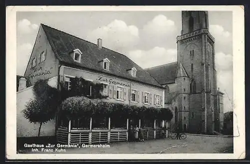 AK Germersheim, Gasthaus Zur Germania, Inh. Franz Kuhn
