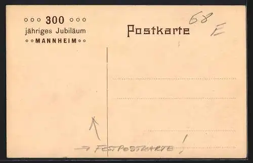 AK Mannheim, mit Rheinschanze 1750