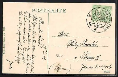 AK Bruck a. d. Leitha, Kirchengasse, Hauptwache im Barackenlager, Schlossidyll