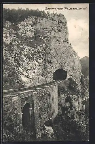 AK Semmering, Blick auf den Weinzetteltunnel