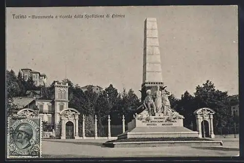 AK Torino, Monumento a ricordo della Spedizione de Crimea