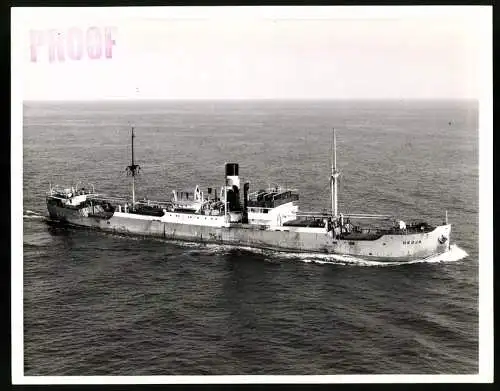 Fotografie Frachtschiff Hedja auf See, Grossformat 25 x 19cm