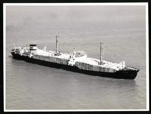 Fotografie Frachtschiff Bretland voll beladen auf See