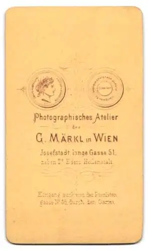 Fotografie G. Märkl, Wien, Lange Gasse 51, Porträt eines Mannes