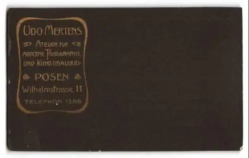 Fotografie Udo Mertens, Posen, Wilhelmstrasse 11, Porträt eines Paares