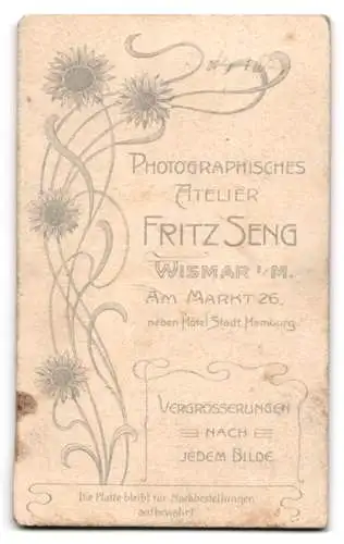 Fotografie Fritz Seng, Wismar, Am Markt 26, Porträt eines jungen Mannes